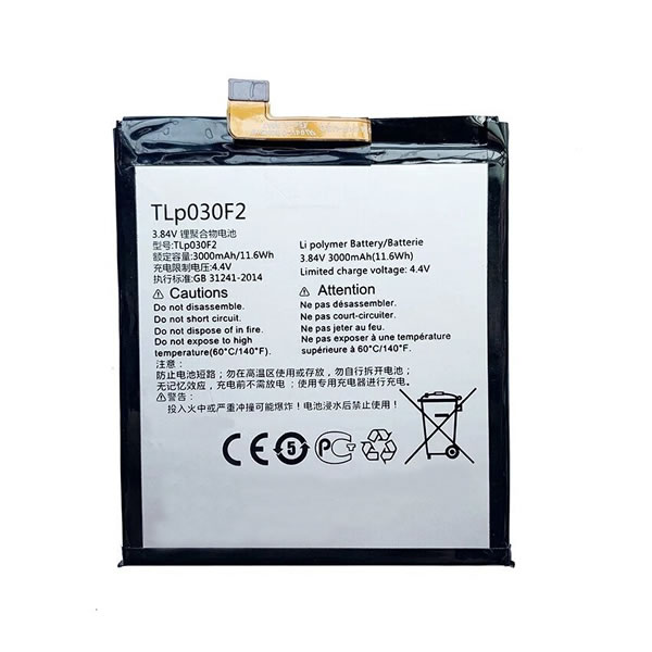 (image for) 3.84V Replacement Battery TLP030F2 for Alcatel OneTouch Idol 4S 6071W OT-6070 6070O 6070K 6070Y 3000mAh