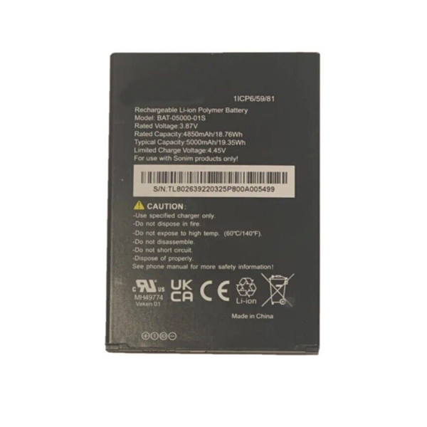 Replacement Battery for Sonim XP10 XP9900 BAT-05000-01S 3.87V 4850mAh - Click Image to Close