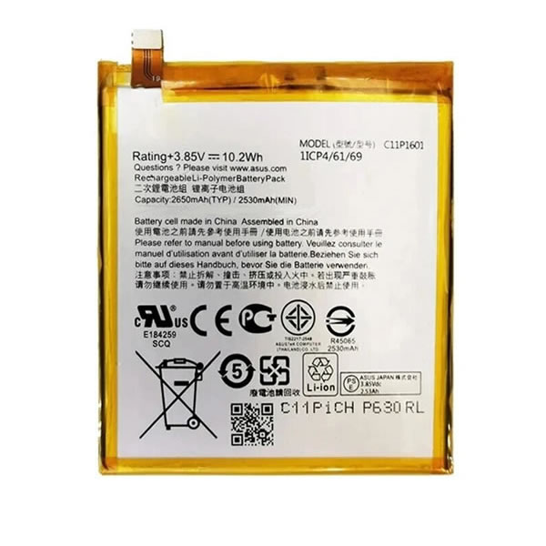 (image for) 3.85V Replacement Battery C11P1601 for ASUS ZenFone 3 ZE520KL Z017DA ZenFone Live ZB501KL A007 2530mAh