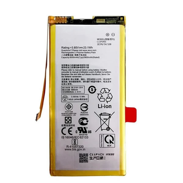 (image for) 3.85V Replacement Battery C11P1901 for ASUS ROG Phone ROG Game Phone 2 ZS660KL I001DB 5800mAh