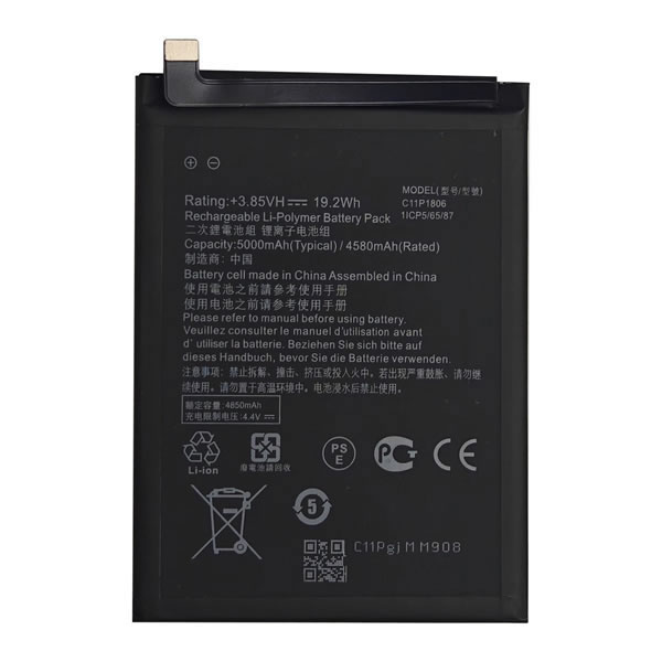 (image for) 3.85V Replacement Battery C11P1806 for ASUS ZenFone6 ZS630KL ZenFone 6 5000mAh