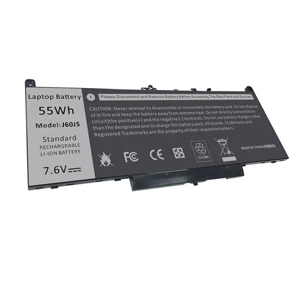 (image for) 7.6V Replacement Battery for Dell Latitude E7270 E7470 Laptop J60J5 MC34Y 242WD 0MC34Y GG4FM R97YT IW2Y2 R1V85 451-BBSY 55Wh