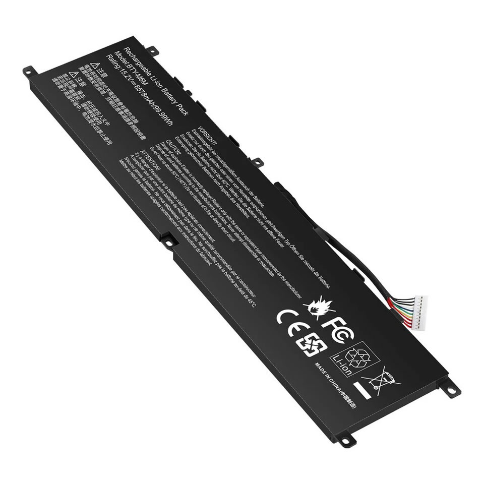 (image for) 15.2V Replacement Battery for MSI BTY-M6M 4ICP8/35/142 Creator 15 WE76 WS66 WS66 GE76 WS66 ge76 ge66 gs66 Laptop 99.99Wh