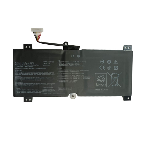 Replacement Laptop Battery for ASUS C41N1731 0B200-02940000 15.4V 66Wh