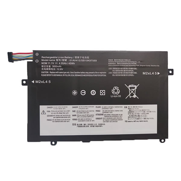 (image for) 11.1V Replacement Battery for Lenovo FRU 01AV411 01AV412 01AV413 ThinkPad E470 E470C E475 Series ASM SB10K97568 SB10K97569 SB10K97570 45Wh