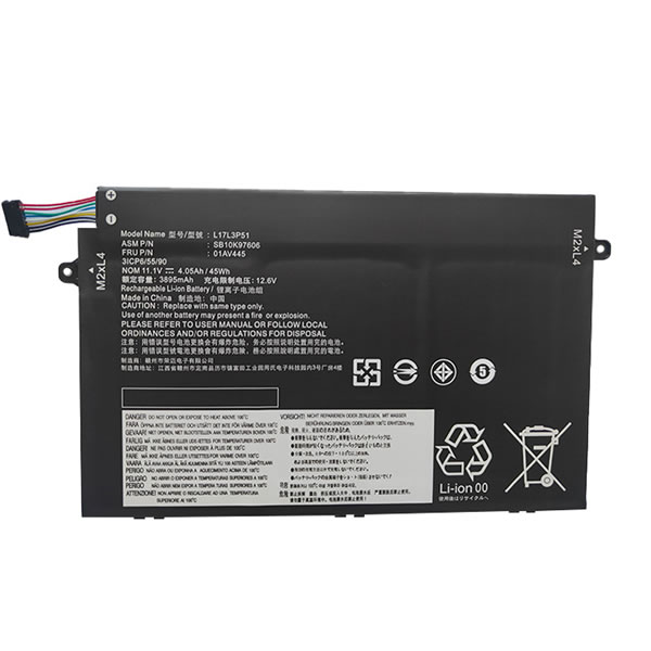 (image for) 11.1V Replacement Battery for Lenovo 01AV448 L17M3P51 L17C3P51 ThinkPad E480 E485 E495 E580 e585 e490 e590 e595 Series 45Wh