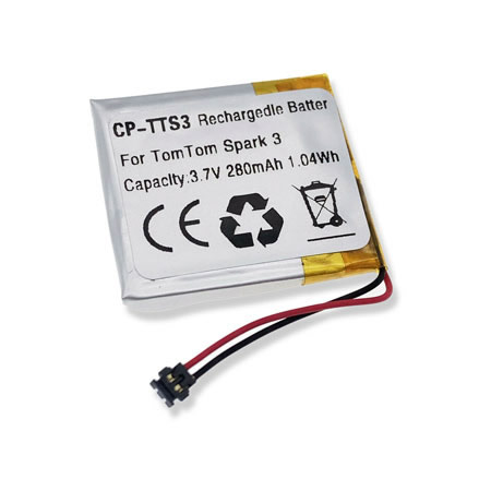3.7V 280mAh Replacement Battery for TomTom Spark 3 GPS Fitness Watch