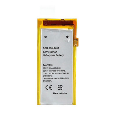 3.7V 350mAh Replacement Battery for Apple iPod 616-0407 Nano A1285 MB598LL/A MB754LL/A