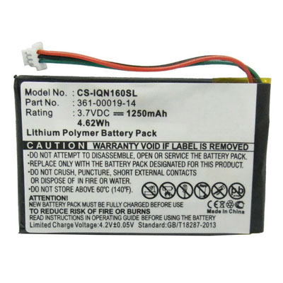 1250mAh Replacement Battery for Garmin CS-IQN160SL CSIQN160SL 361-00019-14 Nuvi 1690 1690T