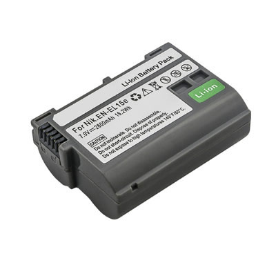 7V 2600mAh Replacement Battery for Nikon EN-EL15 EN-EL15a EN-EL15e D500 1 V1